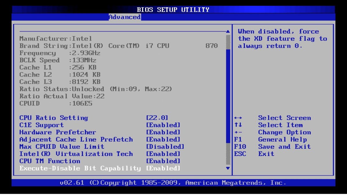 come accedere al bios