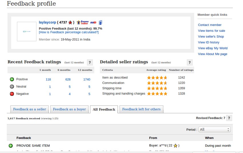 feedback ebay