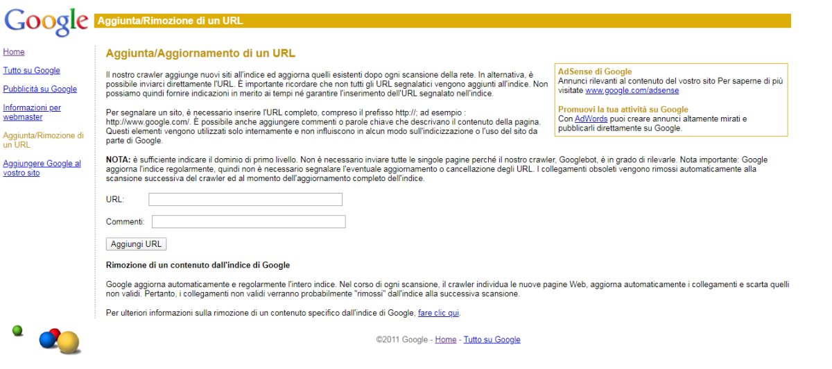 segnalare un sito a Google