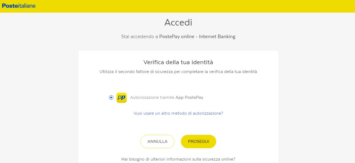 verifica postepay